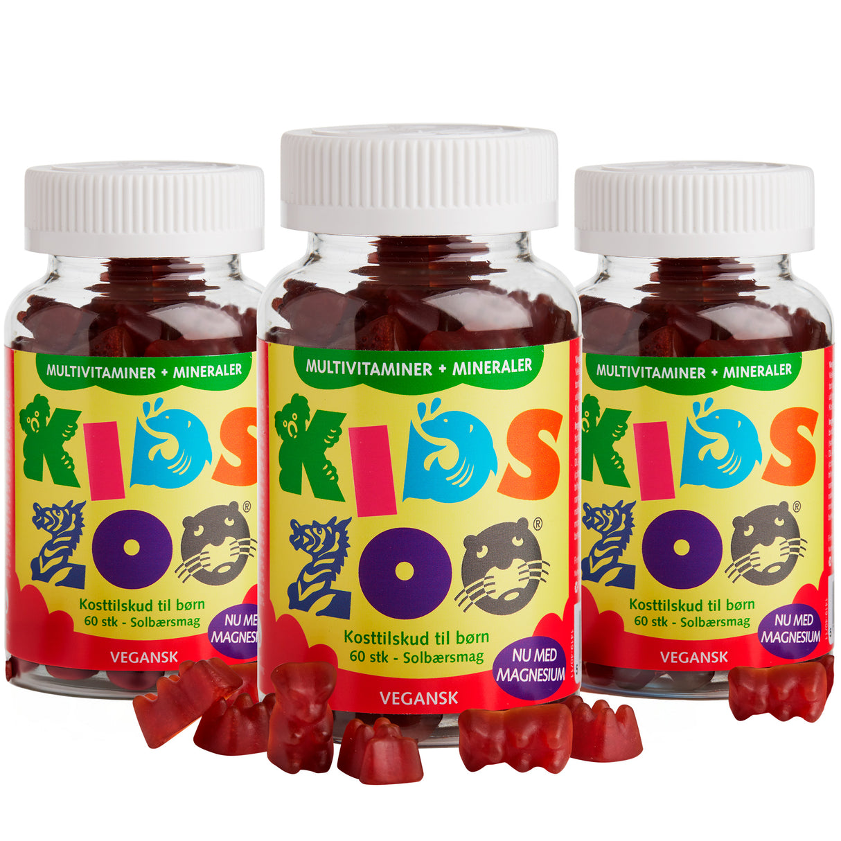 Kids Zoo Multivitamin + Mineraler | 3 x 60 gummies fra Kids Zoo på Mecindo.dk