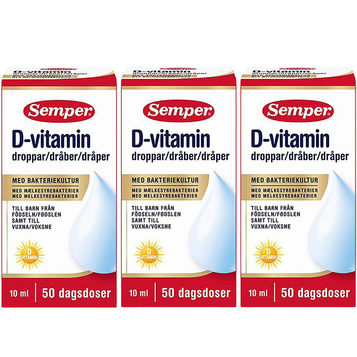 Semper D-vitamindråber | 3 x 10 ml
