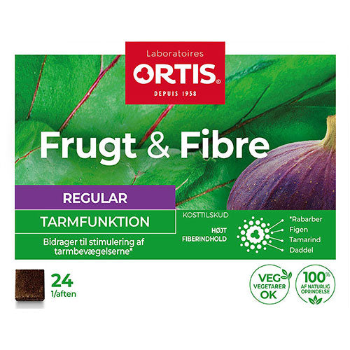Ortis Frugt & Fibre Tyggeterninger fra Ortis på Mecindo.dk