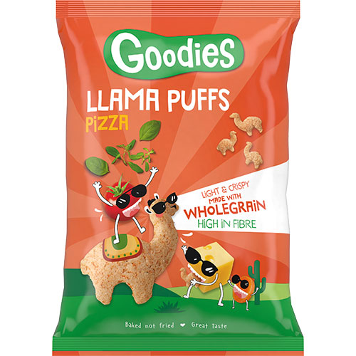 Goodies Llama Puffs Pizza | 30 gr fra Goodies på Mecindo.dk