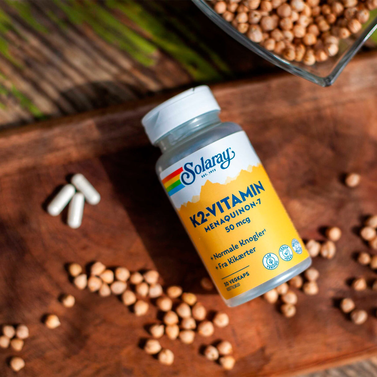 Solaray K2-vitamin 50 Mcg | 30 kapsler fra Solaray på Mecindo.dk