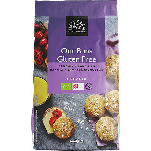 Urtekram Oat Buns GF - bagemix Ø | 440 GR fra Urtekram på Mecindo.dk