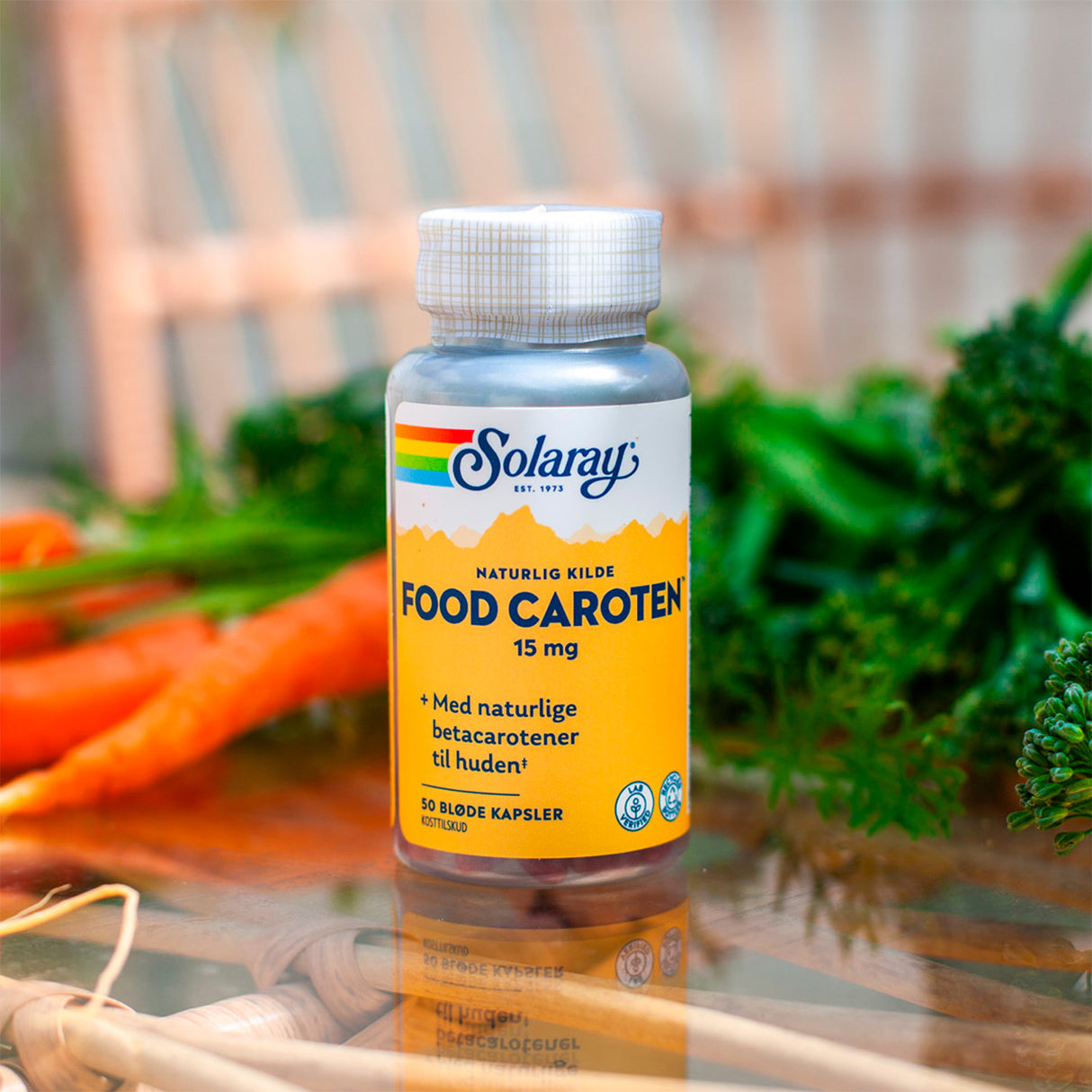 Solaray Food Caroten | 50 kapsler fra Solaray på Mecindo.dk