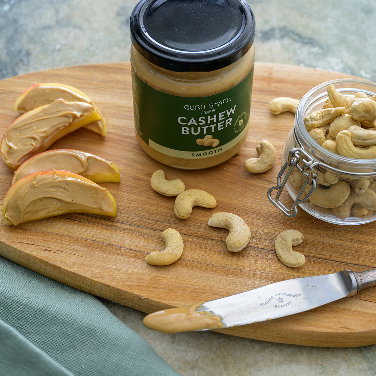 Guru Snack Cashewnøddesmør Smooth Økologisk | 250 gr fra Guru Snack på Mecindo.dk