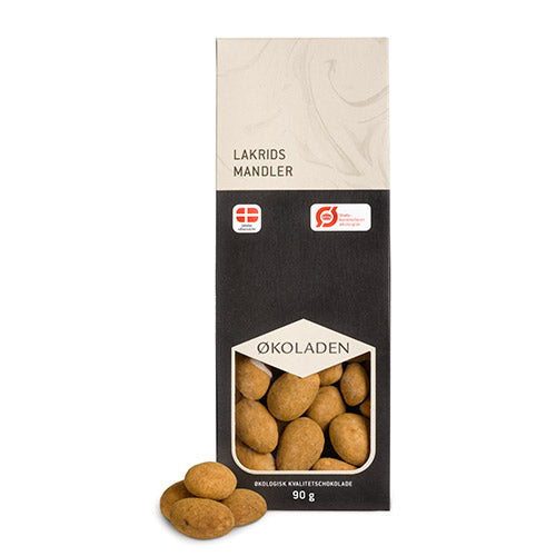 Økoladen Choko Lakrids Mandler | 90 gr fra Økoladen på Mecindo.dk