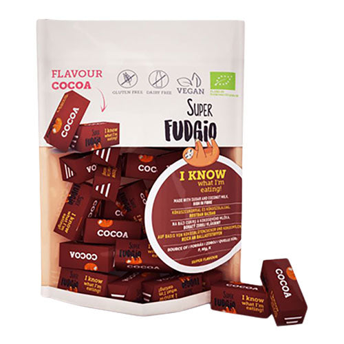 Super Fudgio Karameller Med Kakao Økologisk | 150 gr fra Super Fudgio på Mecindo.dk