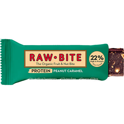 RawBite Proteinbar Peanut Caramel Ø | 45 gr fra RawBite på Mecindo.dk