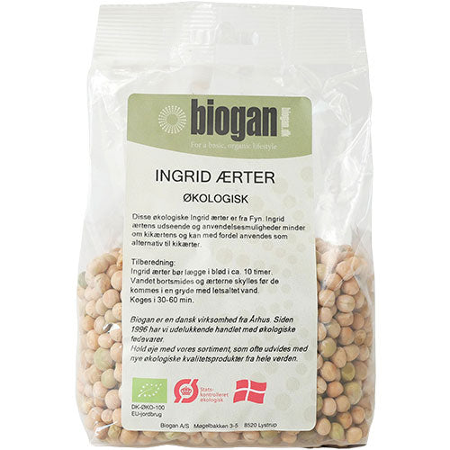 Biogan Ingrid Ærter Økologisk | 500 gr fra Biogan på Mecindo.dk