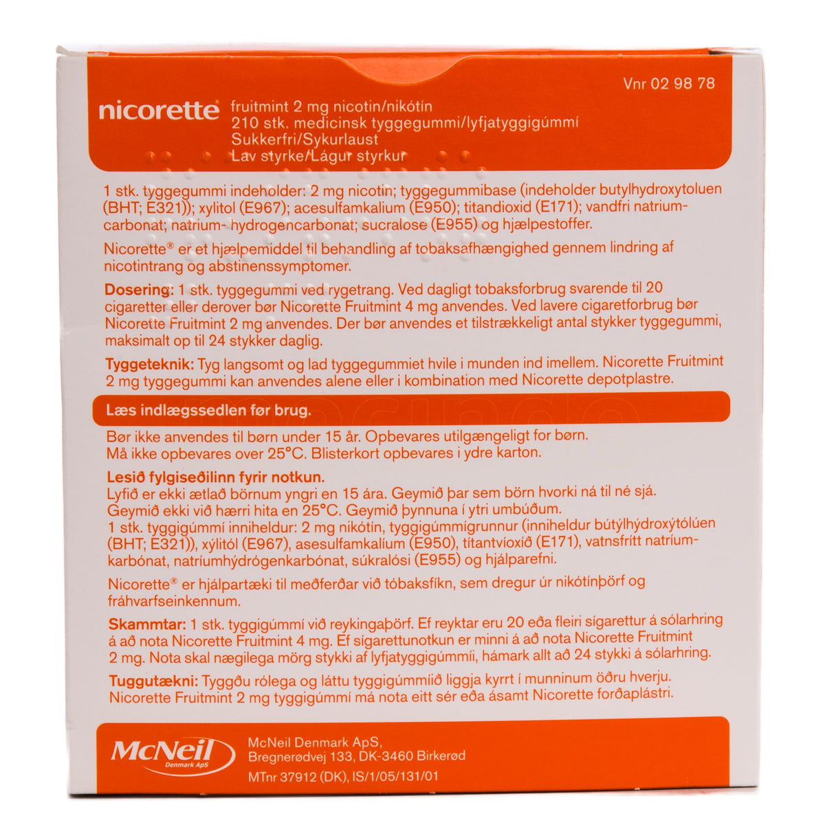 Nicorette Fruitmint 2 mg fra Nicorette på Mecindo.dk