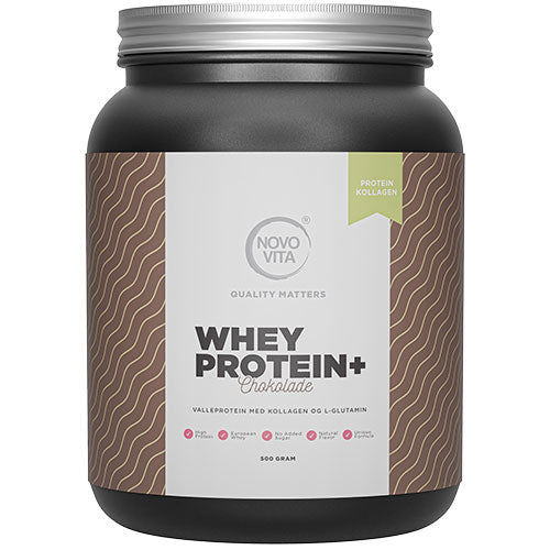 Novo Vita Whey Protein+ Chokoladesmag | 500 gr fra Novo Vita på Mecindo.dk