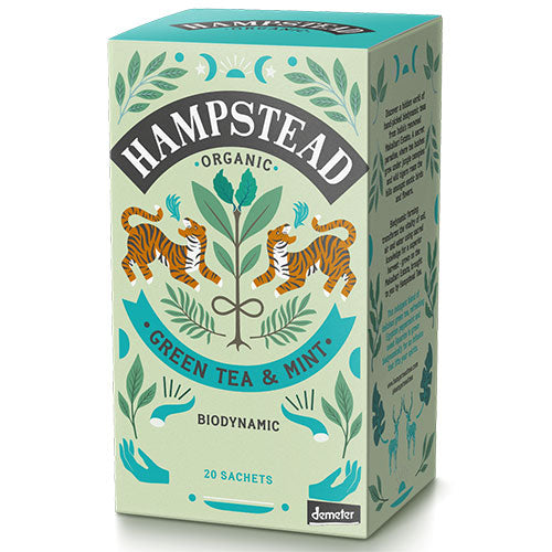 Hampstead Tea Grøn Te & Mint Økologisk Demeter | 20 br fra Hampstead Tea på Mecindo.dk