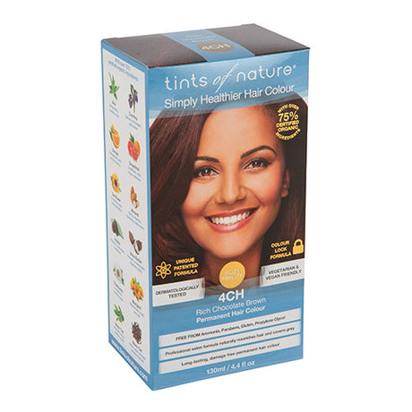 Tints of nature Hårfarve 4ch Rich Chocolate Brown | 130 ml fra Tints of nature på Mecindo.dk