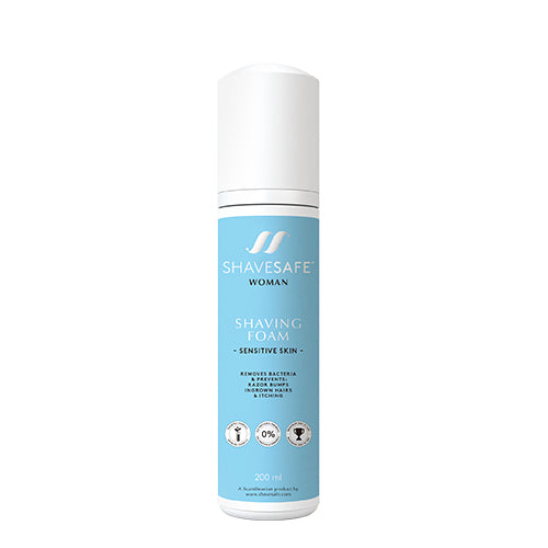 ShaveSafe Shaving Foam Sensitive Skin Woman | 200 ml fra ShaveSafe på Mecindo.dk