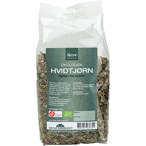 Natur-Drogeriet Hvidtjørn Blade M.blomst Økologisk M. Aftagelig Etiket | 100 gr fra Natur-Drogeriet på Mecindo.dk