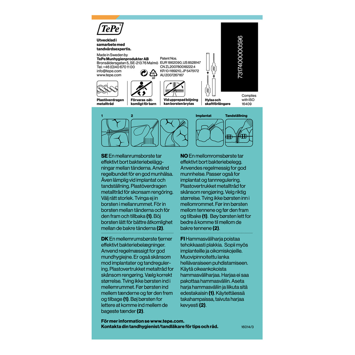 TePe Mellemrumstandbørster Orange | 8 stk fra TePe på Mecindo.dk