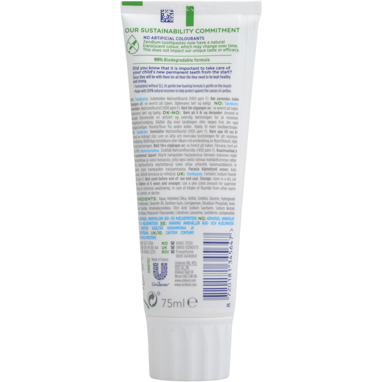 Zendium Tandpasta (75 ml) | Junior 5+ fra Zendium på Mecindo.dk