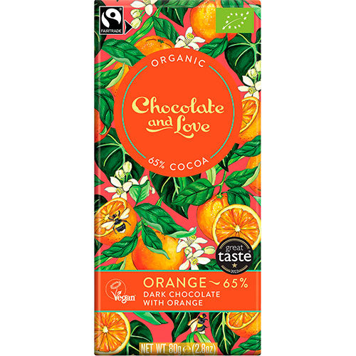 Chokolade Orange 65% Økologisk