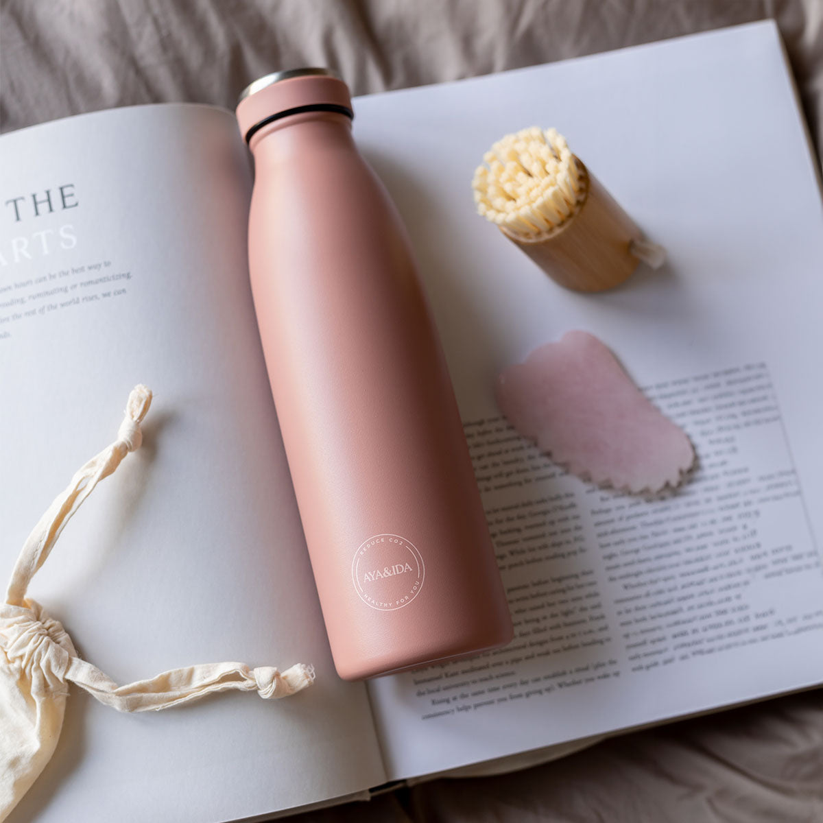 AYA&IDA Drinking Bottle 500ml | Ash Rose fra AYA&IDA på Mecindo.dk