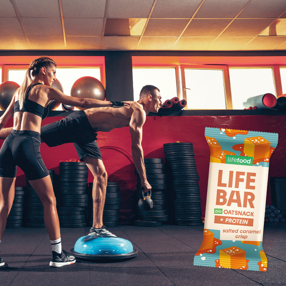 Lifebar Havre Snack Protein Salted Caramel Crisp Økologisk | 40 gr fra Lifefood på Mecindo.dk