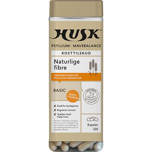 Husk Psyllium Mavebalance | 225 kapsler fra Husk på Mecindo.dk