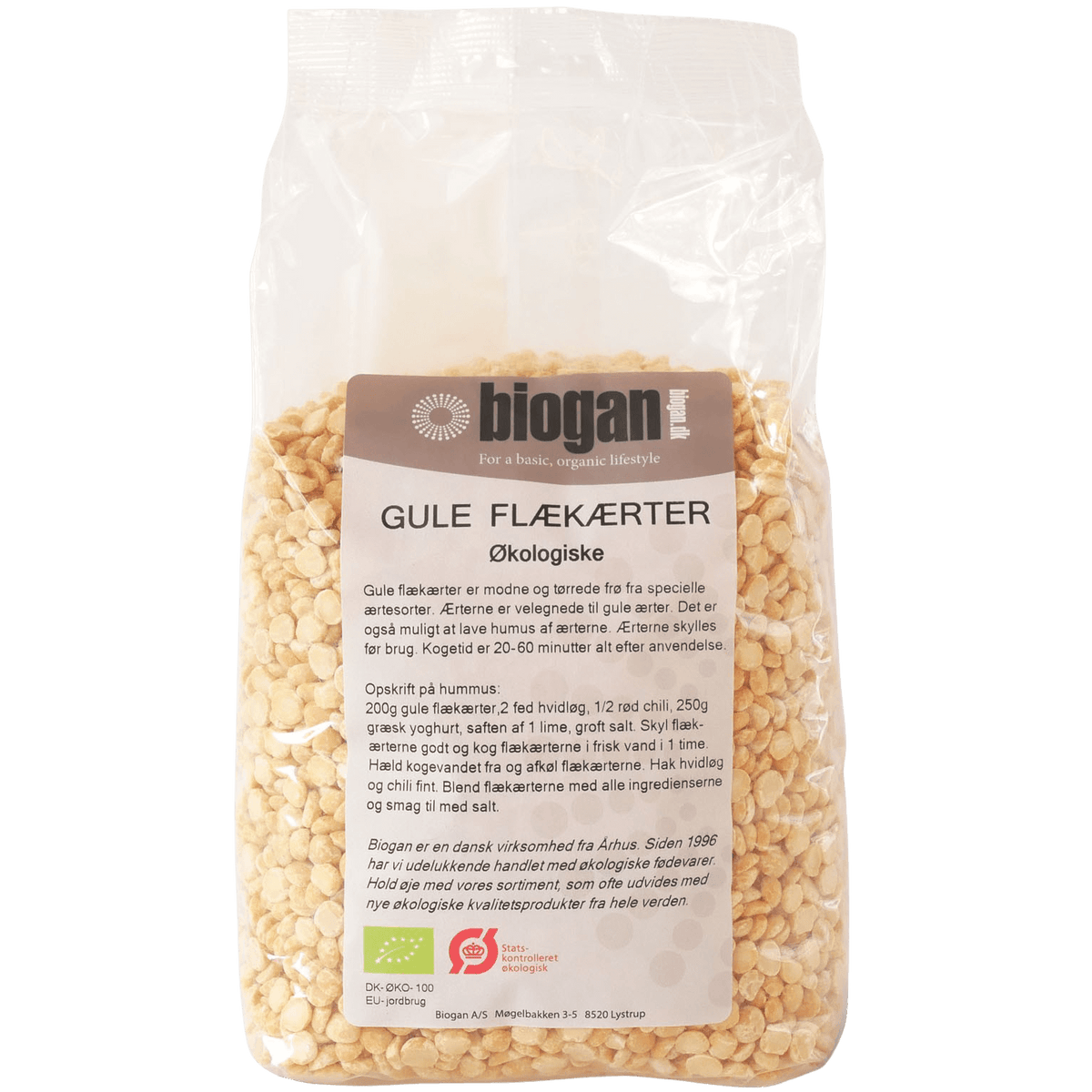 Biogan Økologiske Gule Flækærter | 1 kg