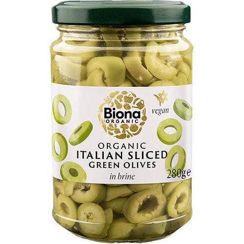 Biona Organic Oliven (Grønne) I Skiver Økologisk | 280 gr fra Biona Organic på Mecindo.dk