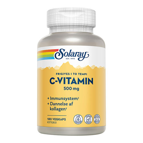 Solaray C-vitamin | 180 kapsler fra Solaray på Mecindo.dk
