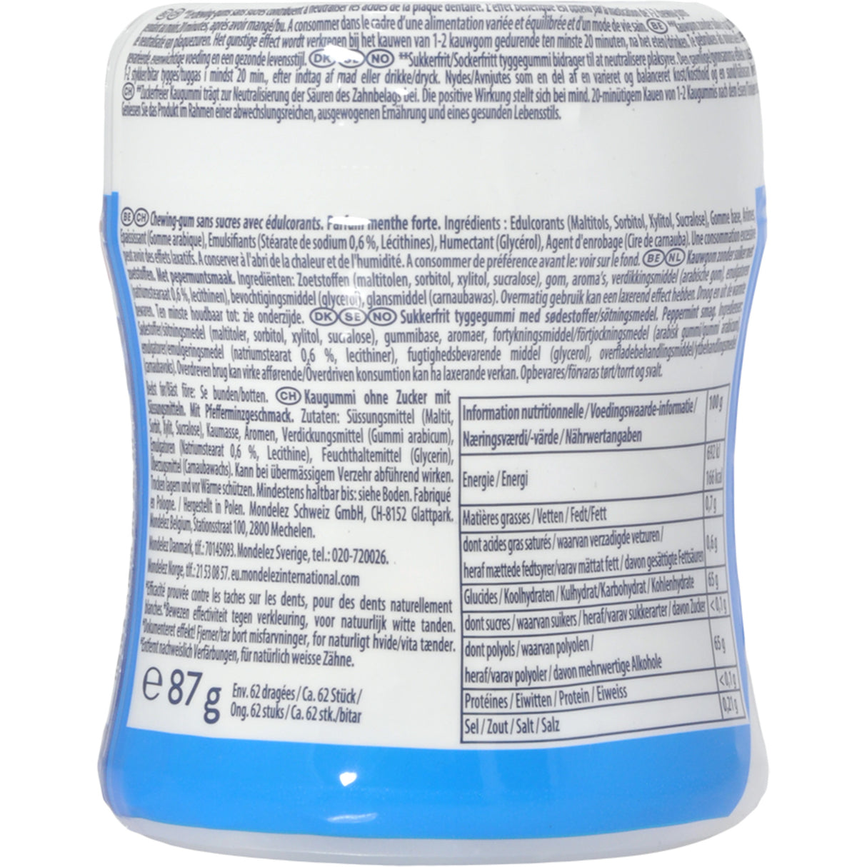 V6 Dental V6 White Cool Mint Tyggegummi | 87 gr fra V6 Dental på Mecindo.dk