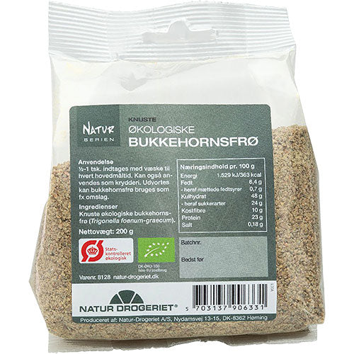 Natur-Drogeriet Bukkehornsfrø Knust Økologisk | 200 gr fra Natur-Drogeriet på Mecindo.dk