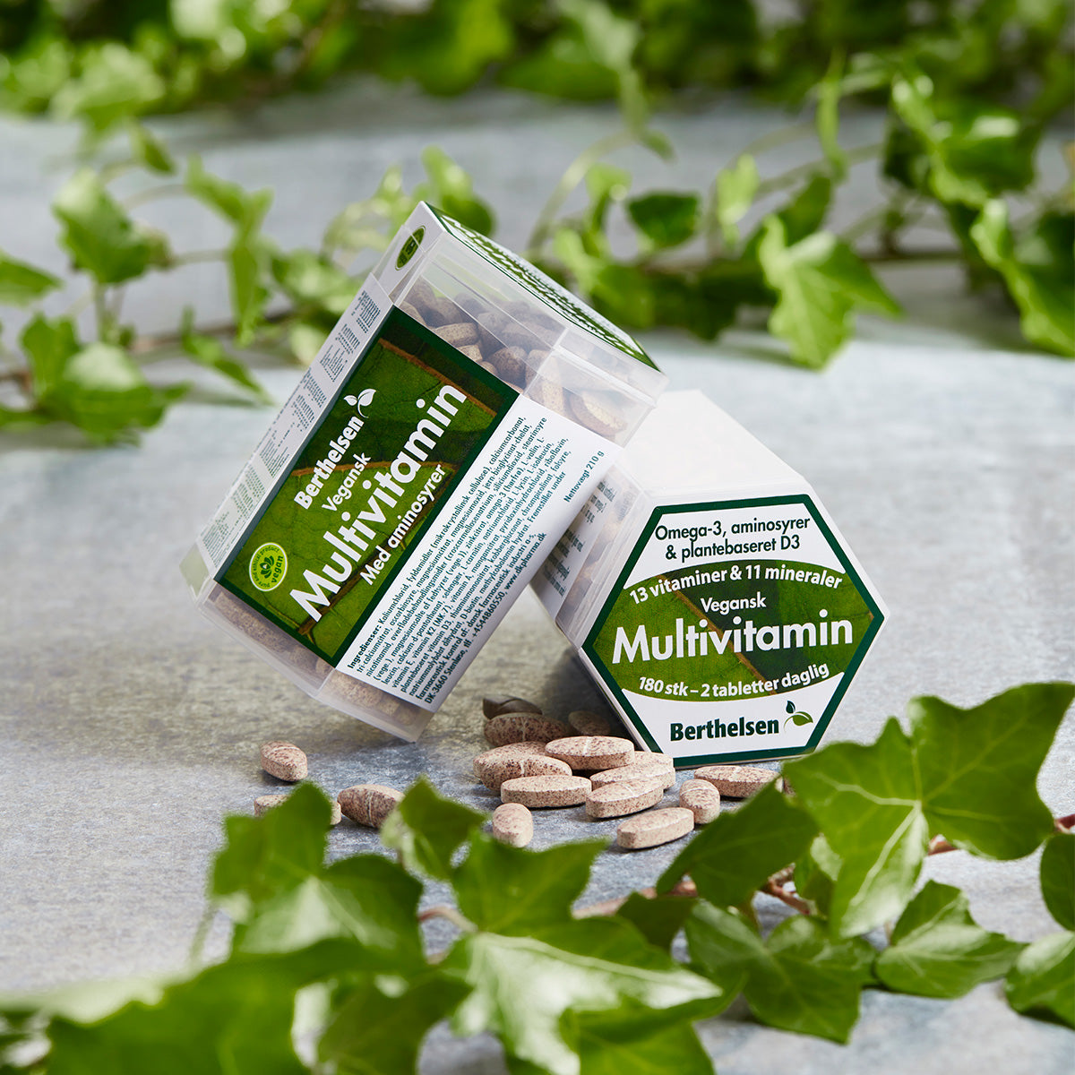 Berthelsen Vegansk Multivitamin | 180 Tabl. fra Berthelsen på Mecindo.dk