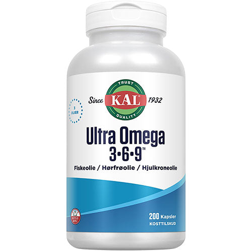 Kal Ultra Omega 3-6-9 | 200 kapsler fra Kal på Mecindo.dk