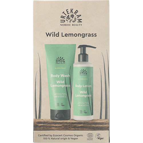 Urtekram Gaveæske Wild Lemongrass Body Lotion & Body Wash fra Urtekram på Mecindo.dk