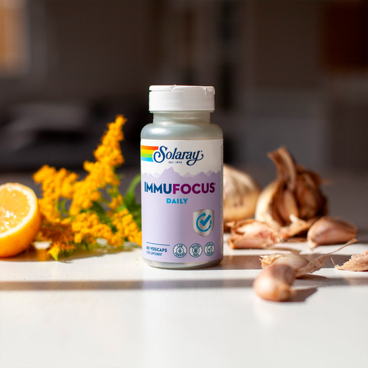 Solaray Immufocus Daily | 60 kapsler fra Solaray på Mecindo.dk