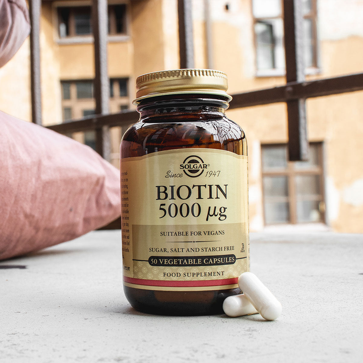 Solgar Biotin 5000 Ug | 50 kapsler fra Solgar på Mecindo.dk