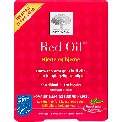 New Nordic Red Oil - Krill Olie | 120 kapsler fra New Nordic på Mecindo.dk