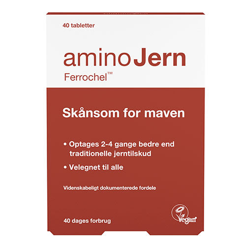 aminoJern 25 Mg | 40 Tabl. fra aminoJern på Mecindo.dk