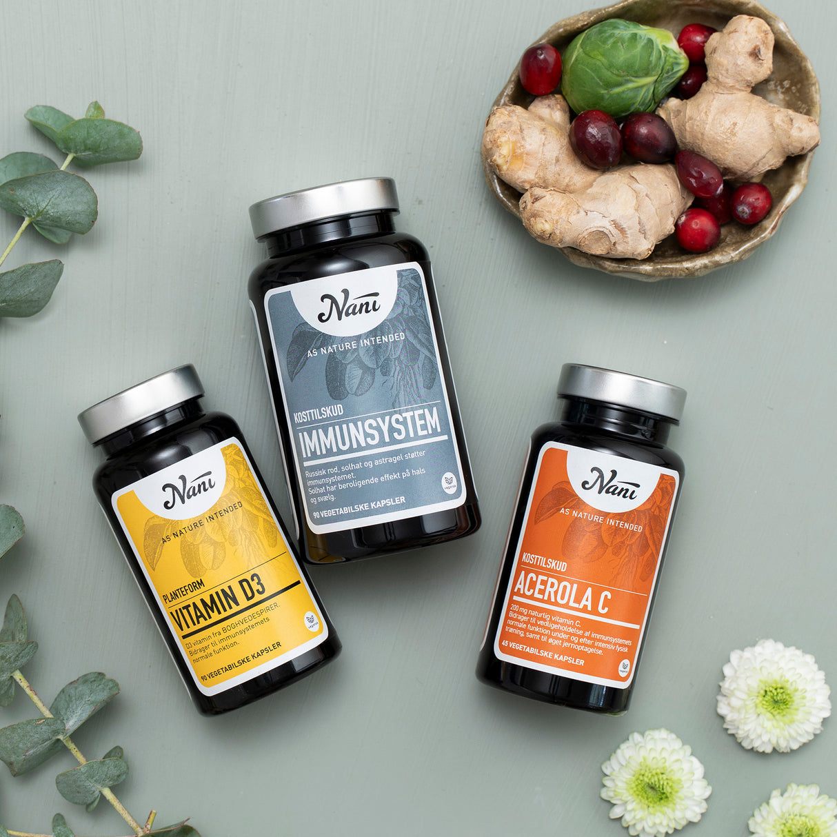 Nani Acerola C-vitamin | 45 kapsler fra Nani på Mecindo.dk