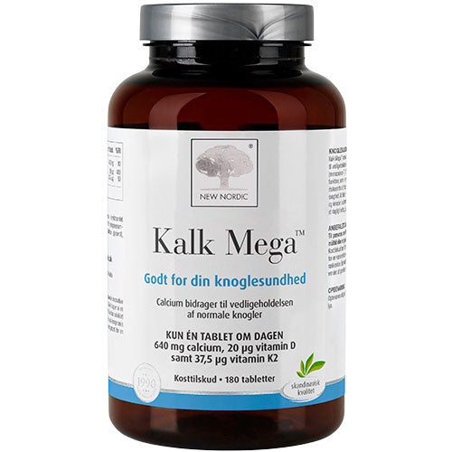 New Nordic Kalk Mega | 180 tabletter fra New Nordic på Mecindo.dk