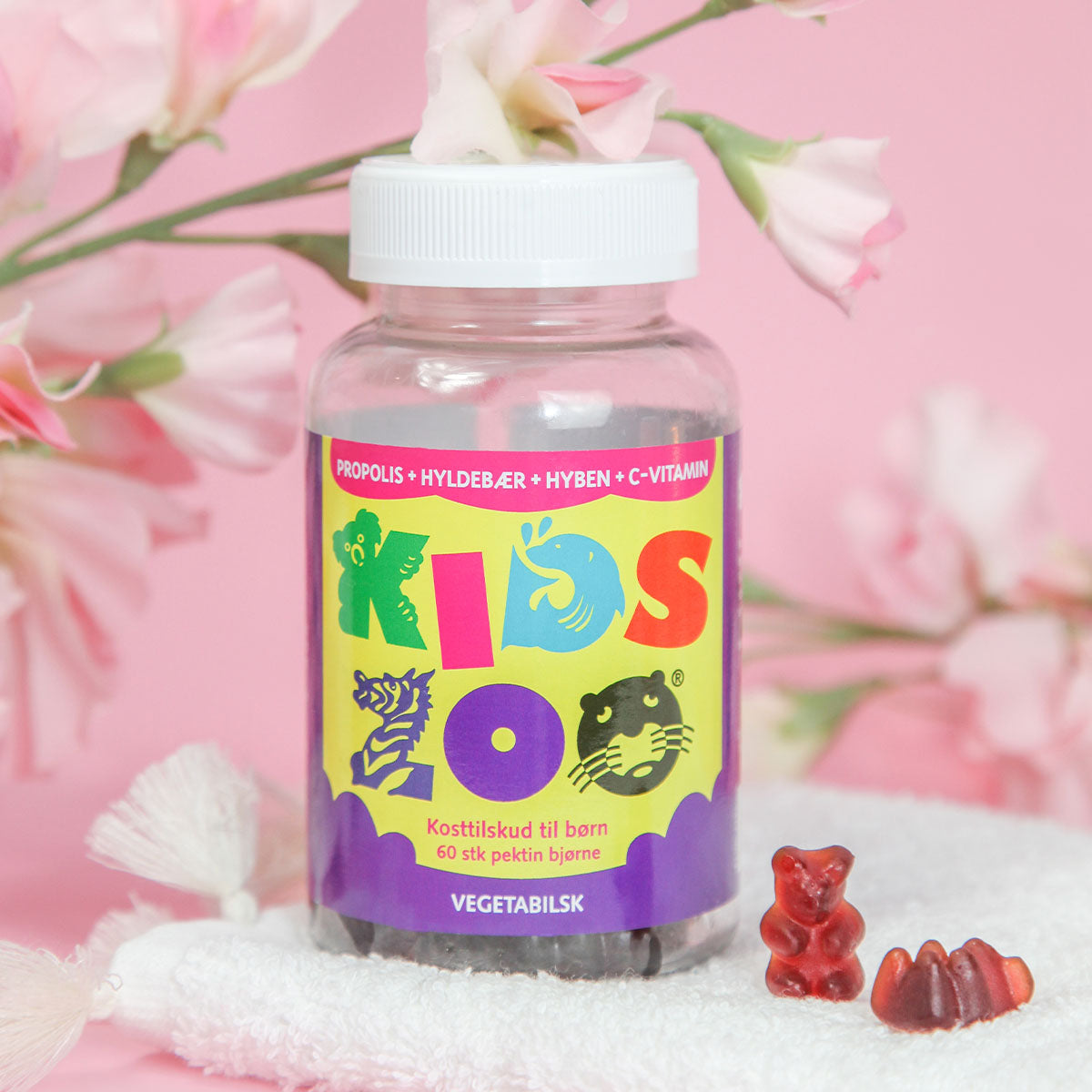 Kids Zoo Propolis M. Hyldebær | 60 gummies fra Kids Zoo på Mecindo.dk