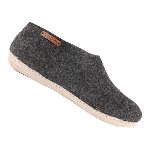SHU`S hjemmesko med læder sål Dark Grey | 37 fra SHUS på Mecindo.dk