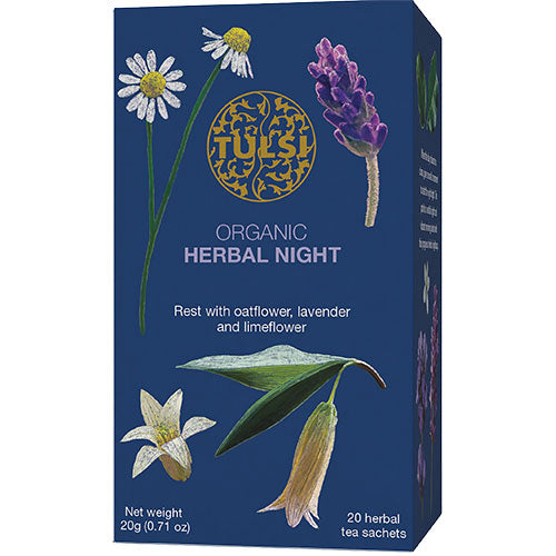 Tulsi Herbal Night Te Ø | 20 br fra Tulsi på Mecindo.dk