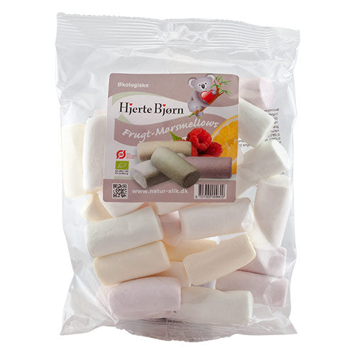 Hjerte Bjørn Frugt Marshmallows Økologisk | 100 gr fra Hjerte Bjørn på Mecindo.dk