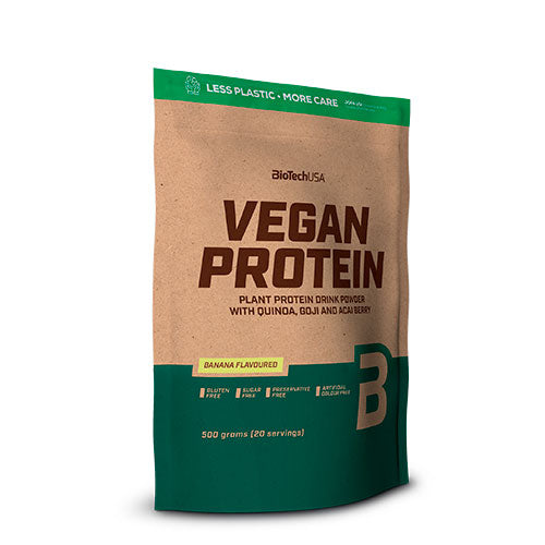 BioTechUSA Vegan Protein Pulver (500 gr) | Banan Smag fra BioTechUSA på Mecindo.dk