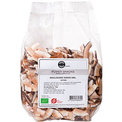 Biogan Kokos Smil Ristede Økologisk | 400 gr fra Biogan på Mecindo.dk