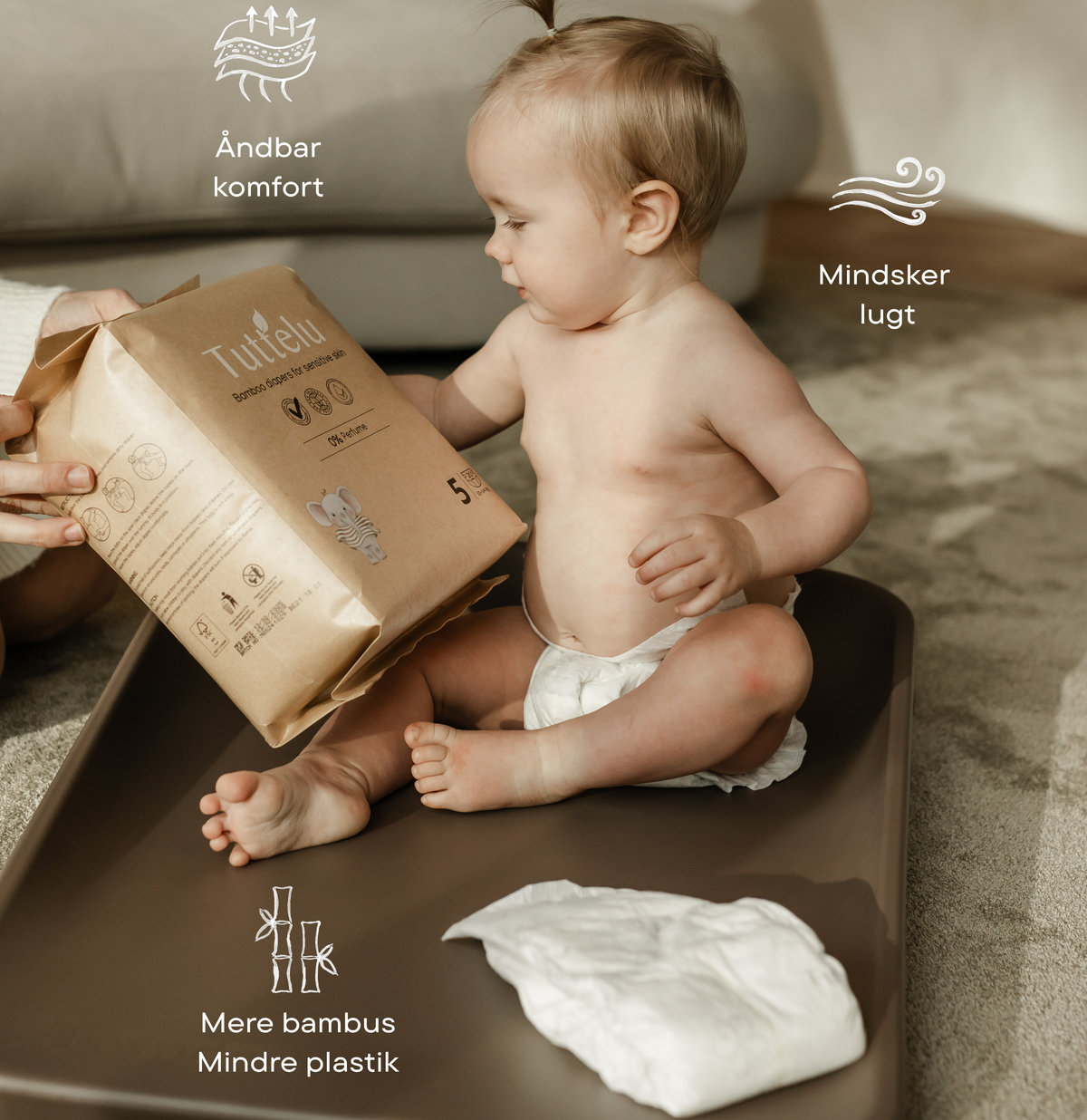 Bambus bleer til sensitiv hud | Tuttelu 2, 3-6 kg fra Tuttelu på Mecindo.dk