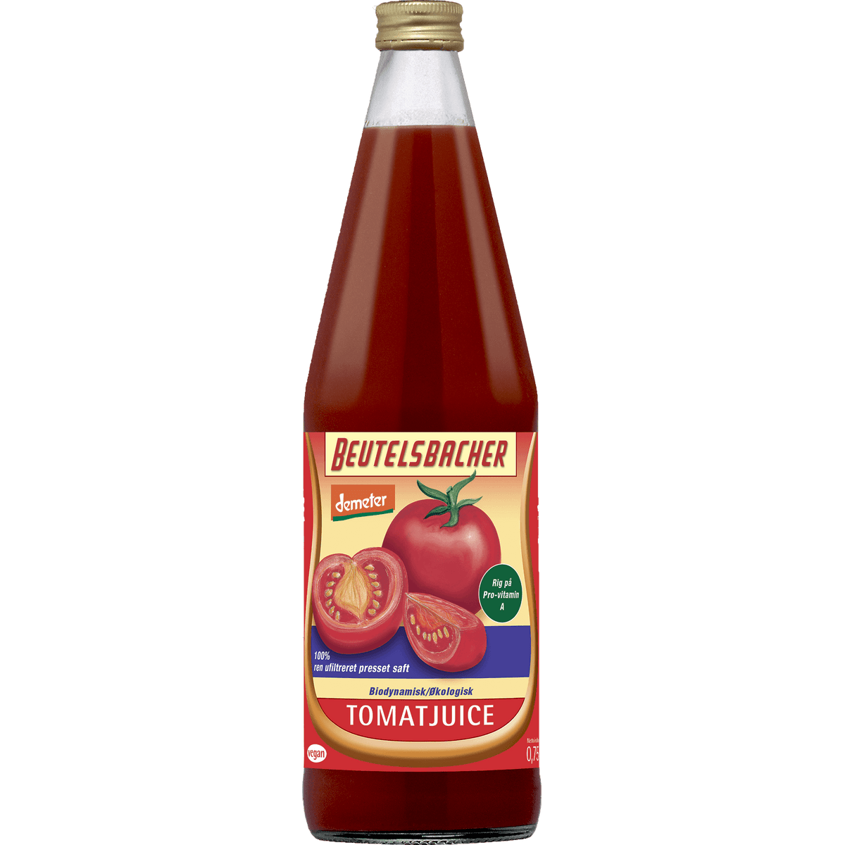 Beutelsbacher Tomatjuice Økologisk Demeter | 750 ml fra Beutelsbacher på Mecindo.dk