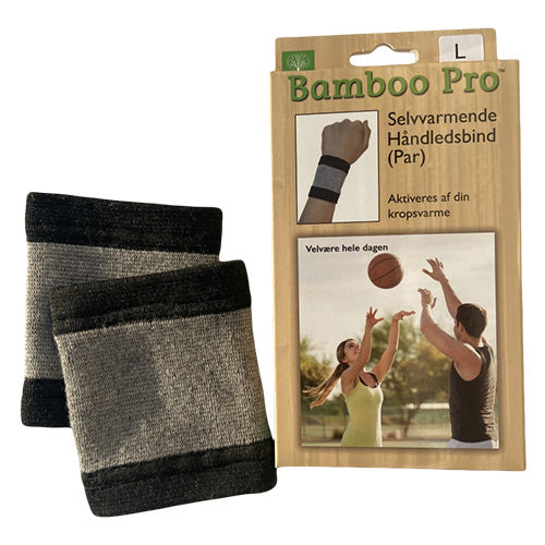 Bamboo Pro Håndledsbind, Selvvarmende | Str. L fra Bamboo Pro på Mecindo.dk