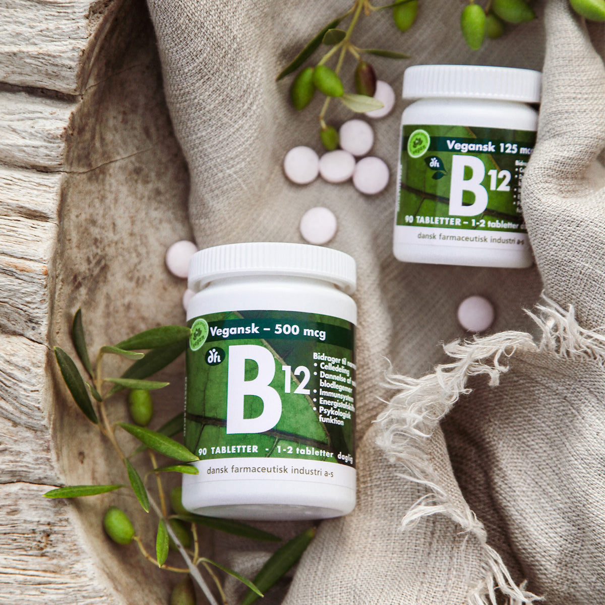 DFI B12 125 Mcg | 90 Tabl. fra Grønne dfi vitaminer på Mecindo.dk