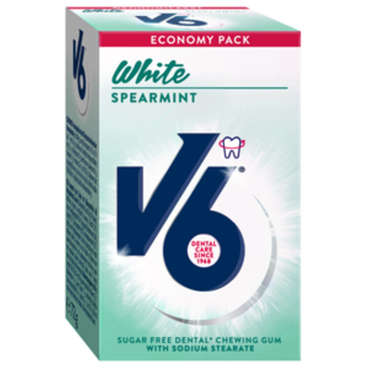V6 Dental V6 White Spearmint | 72 gr fra V6 Dental på Mecindo.dk