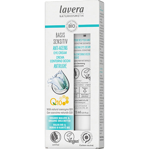 lavera Øjencreme Q10 Anti-age Basis Sensitiv | 15 ml fra lavera på Mecindo.dk